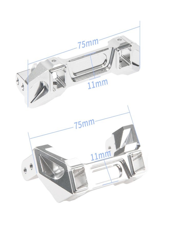 MORFUM 2PCS Aluminum Alloy Front & Rear Bumper Mount RC Servo Stand Compatible with Tra-xxas TRX4 TRX-4 1/10 RC Crawler Car Upgrade Replacement Part Accessory - Sliver - Image 2